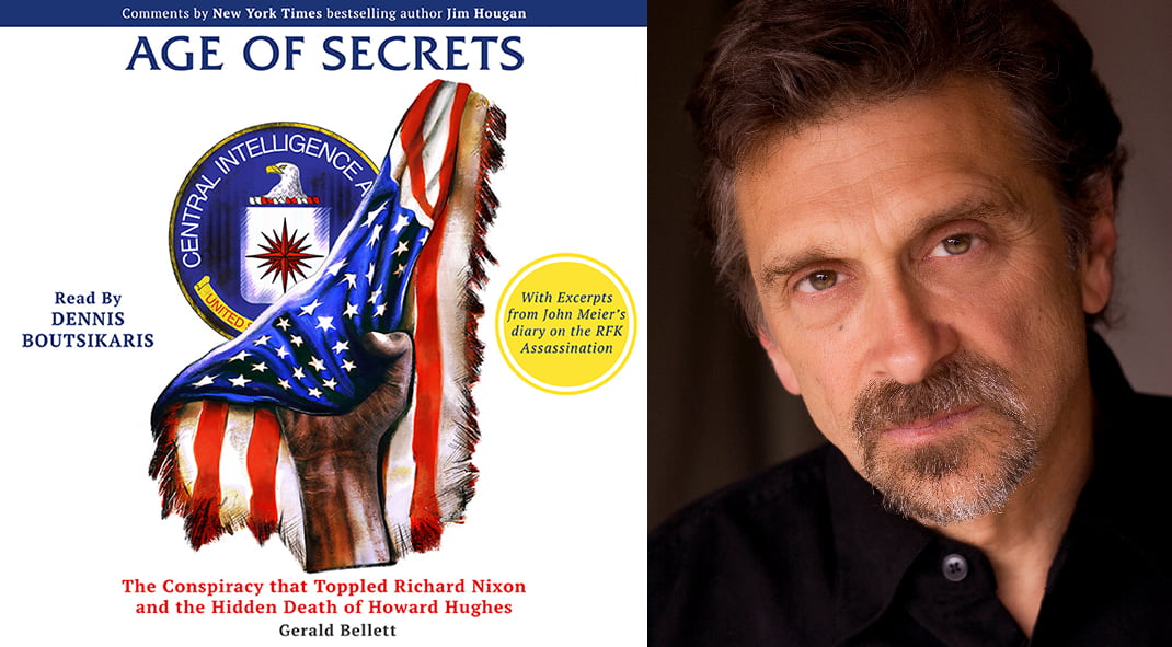 Age of Secrets Audiobook Cover and Dennis Boutsikaris